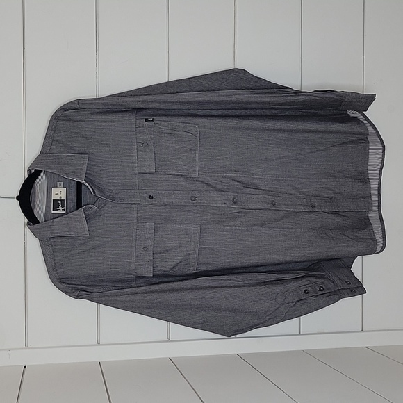 NWT HOWE CREATES XL grey button-down shirt. 100% cotton - Picture 1 of 5